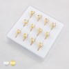 HEART WITH ROUND BEZEL CZ NOSE HOOP BOX 316L SURGICAL STEEL